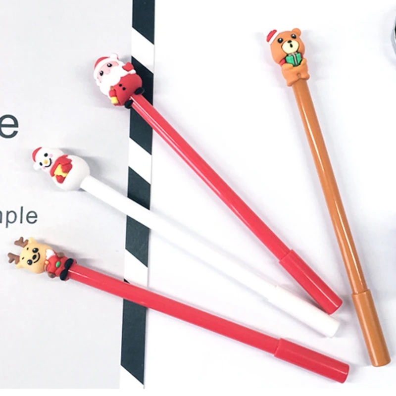 20 шт ручка подарок к Рождеству гелевая Рождественская нейтральная 0 5 черная