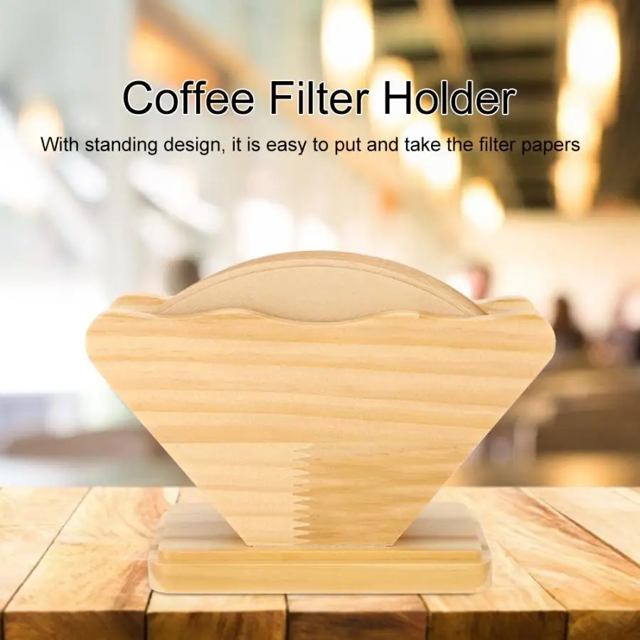 40 шт. одноразовый для кофе в форме конуса фильтровальная бумага с деревянными