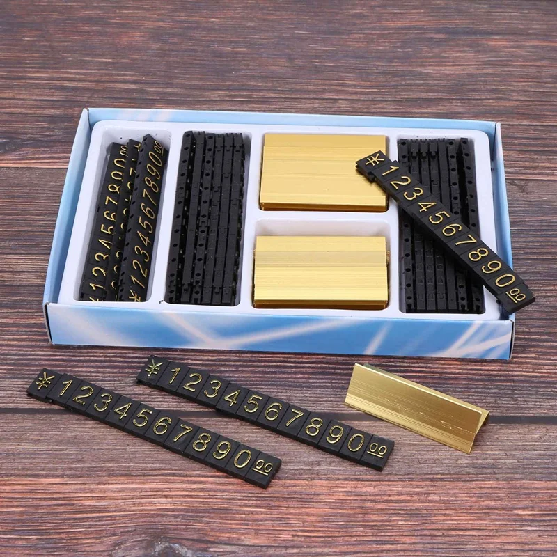 19 Groups Gold-Tone Metal Arabic Numerals Together Price Tags | Дом и сад