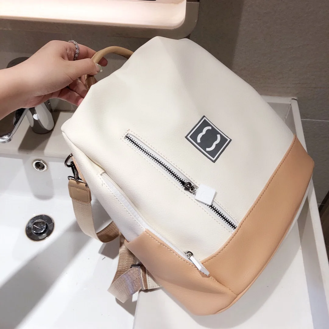 

2022 New Women's Backpack Color Matching Fashion Casual Can Be Single Shoulder. Double Shoulders. Diagonal Hand-held Size 32.30