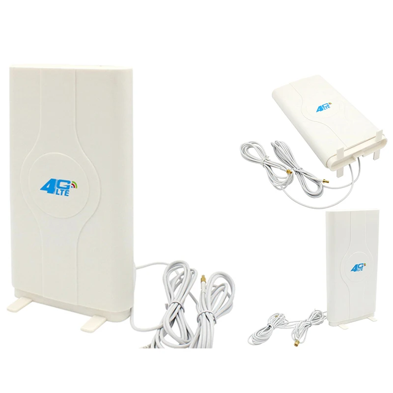 

3G 4G LTE Antenna 4G MIMO Antenna External Panel Antenna Connector 2M 700-2600MHz for 3G 4G Router Modem