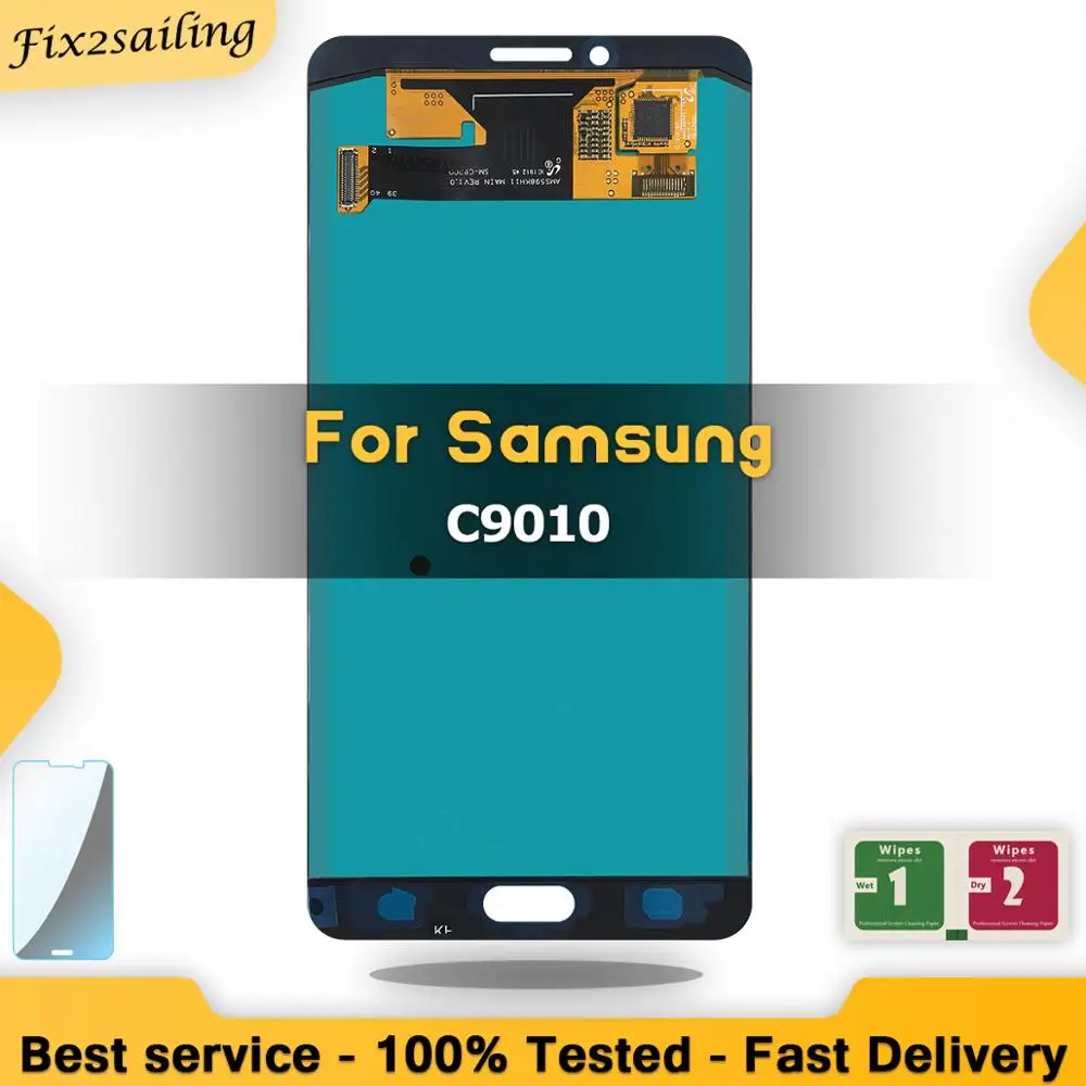 100% новый ЖК 6 0 &quotсупер AMOLED дисплей для SAMSUNG Galaxy C9 Pro C9000 C9010 сенсорный экран