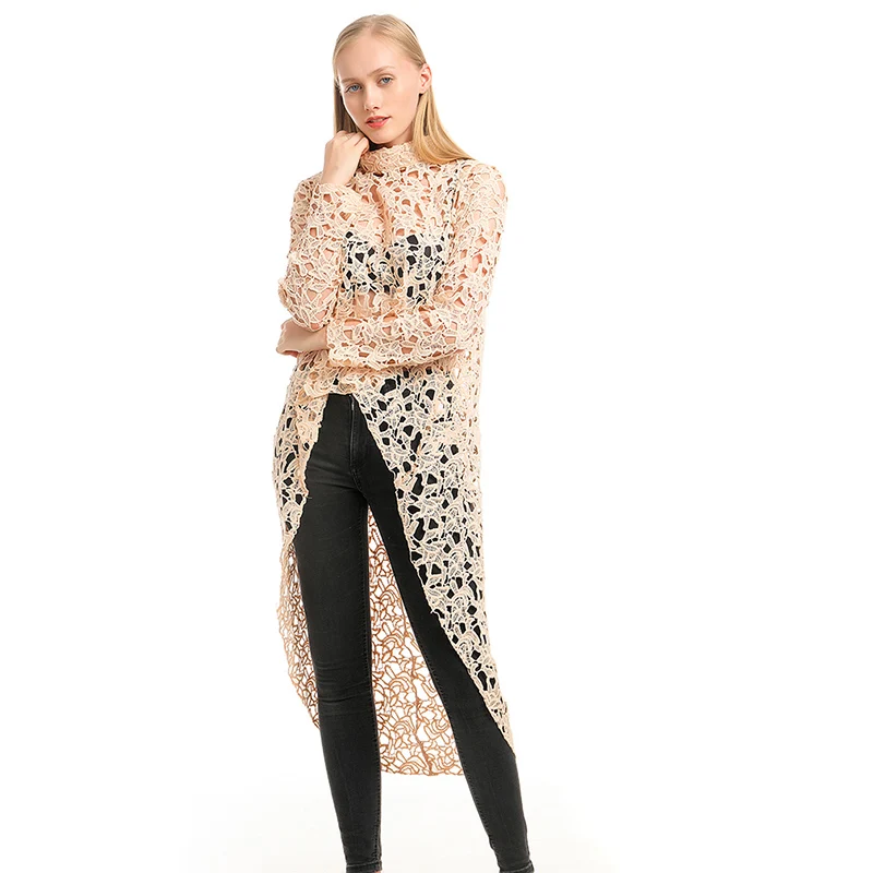 2020 Сексуальная Пляжная блузка летнее бикини с круглым вырезом дымчатый вязаный