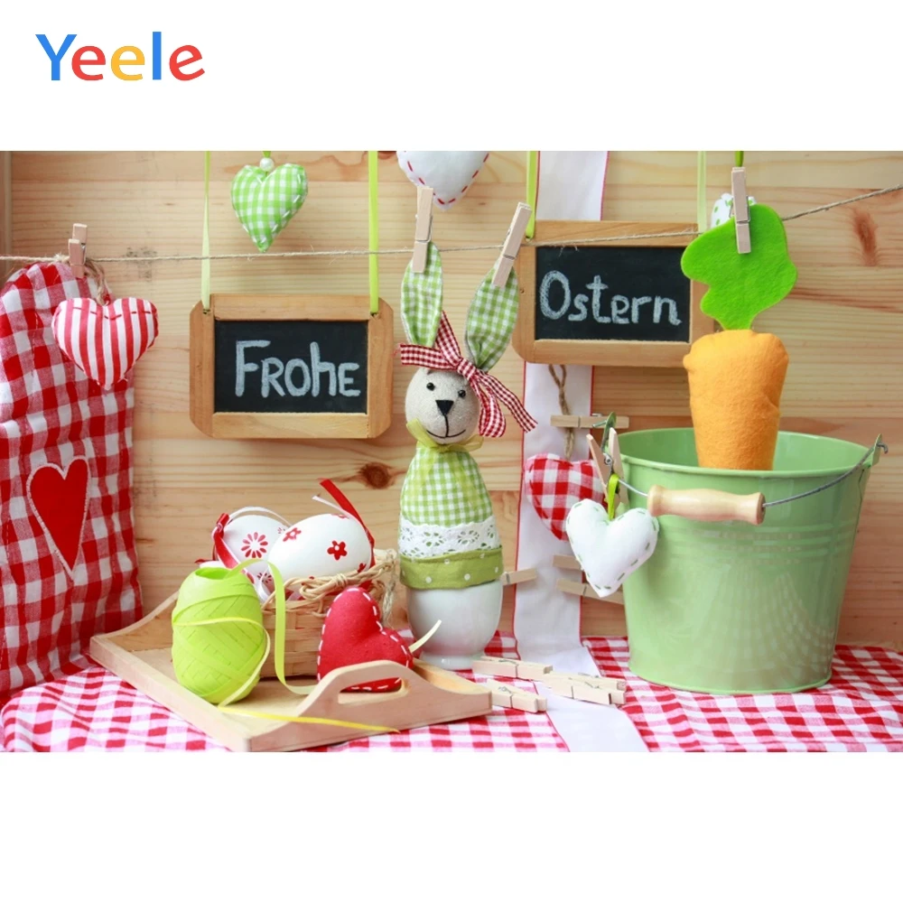Yeele Пасхальный кролик Frohe Ostern Декор фотосессия Детские фотографии фоны вечерние
