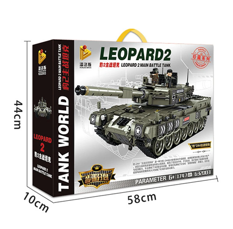 

632003 The Leopard 2 Main Battle Tank Set Building Blocks Bricks Assembled DIY Birthday Educational Toys Funny Christmas Gifts