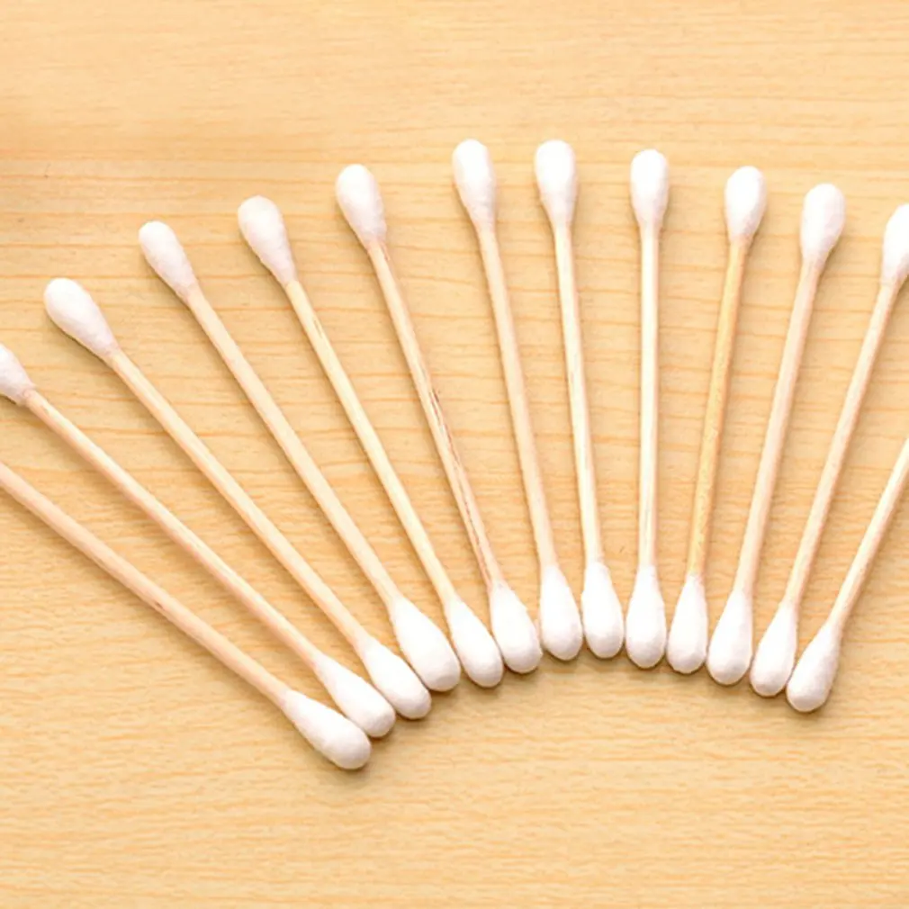 100Pcs Sticks Cotton Swabs Household Disposable Double-Headed Stick Makeup Remover Swab Sanitary Napkin |