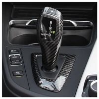 for bmw 5 series gt x3 x4 f20 f30 f31 f34 f36 carbon fiber refit car gearshift panel frame stickers gear knob cover decorations