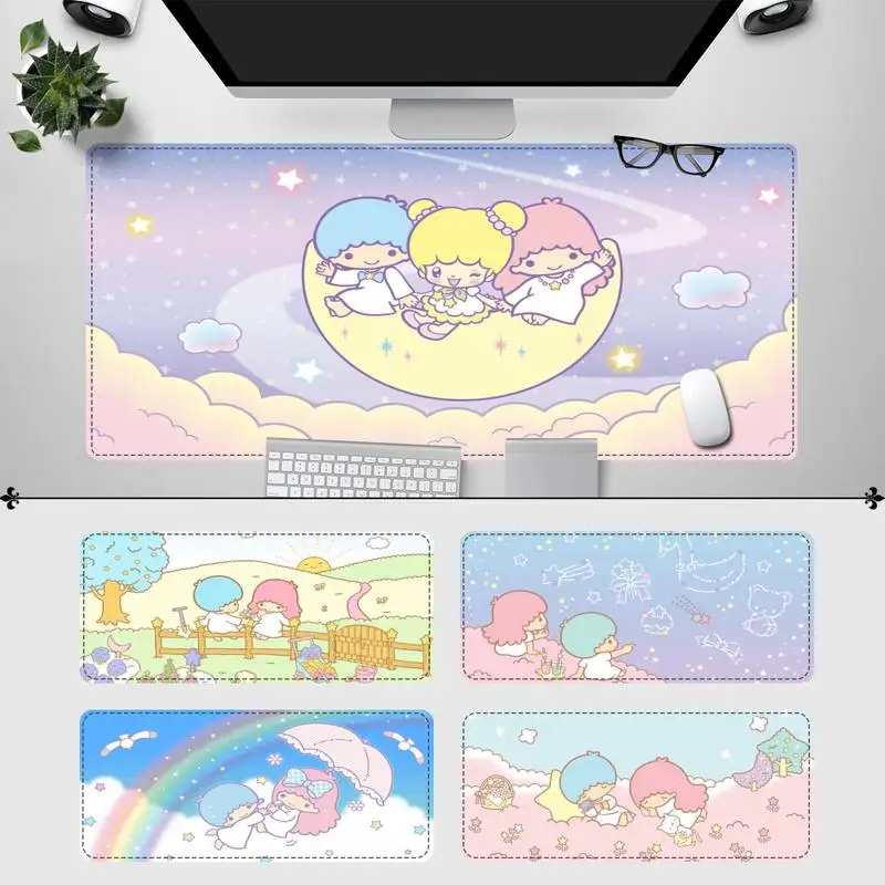 

Funny Little Twin Stars Mouse Pad Gaming MousePad Large Big Mouse Mat Desktop Mat Computer Mouse pad For Overwatch