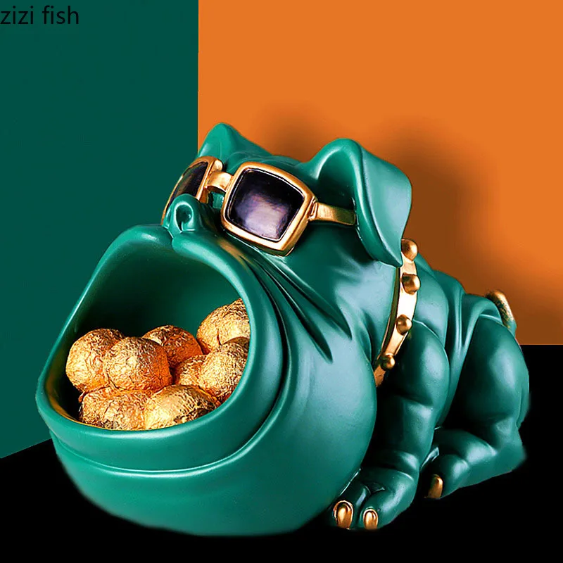 Большая пасть собаки стойка для хранения украшений животных ремесла конфеты