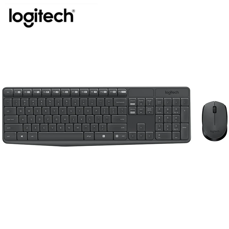 Беспроводная клавиатура Logitech MK235 комбинированная английская оптическая