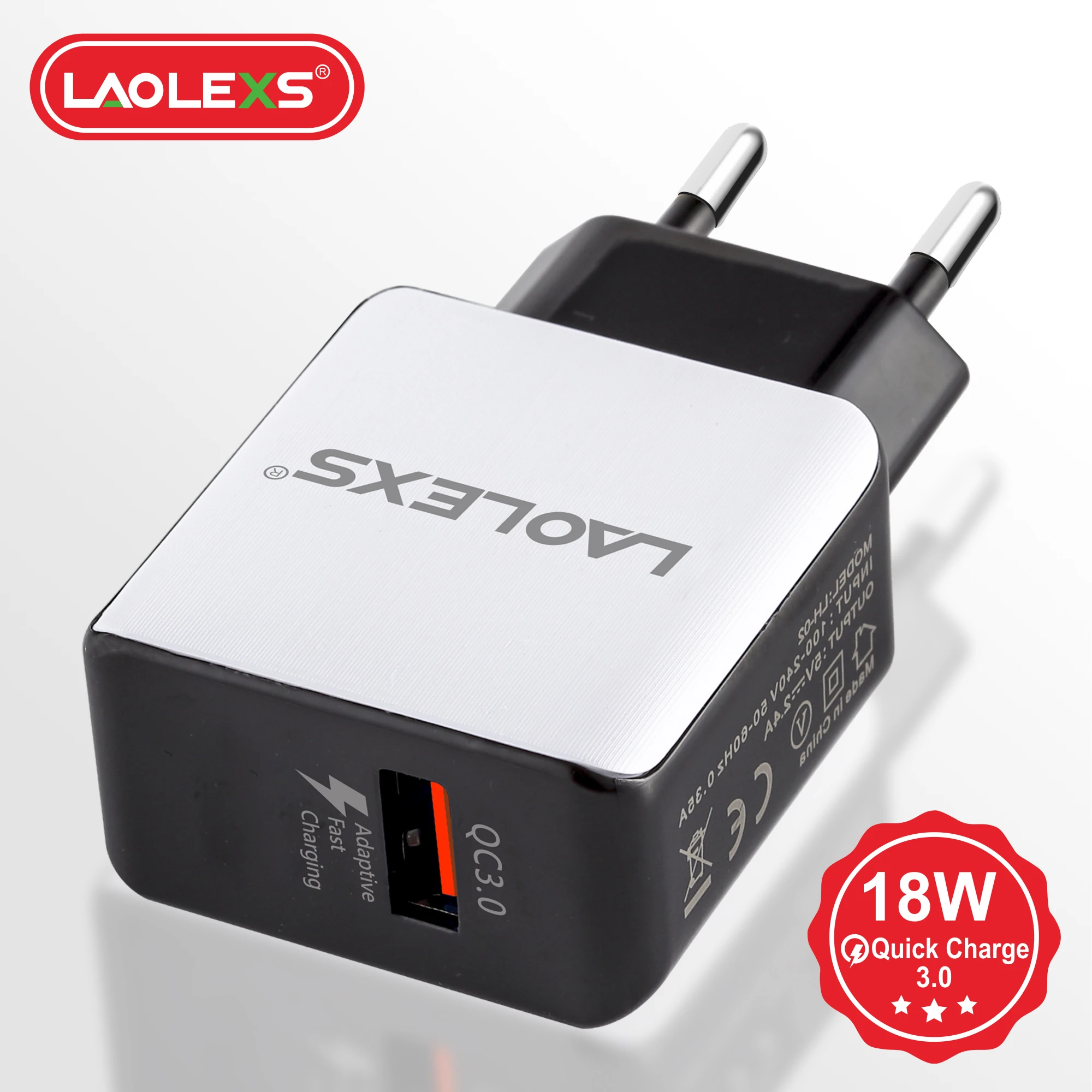 LAOLEXS быстрое зарядное устройство QC 3 0 4 18 Вт USB портативное мобильный телефон для