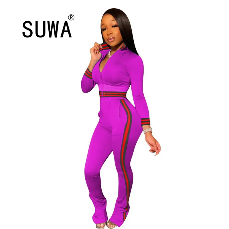 

2021 Wholesale New Casual Women's Sets Fashion Ribbon Thread Leisure Jogger Suit Autumn And Winter Two Piece Suit