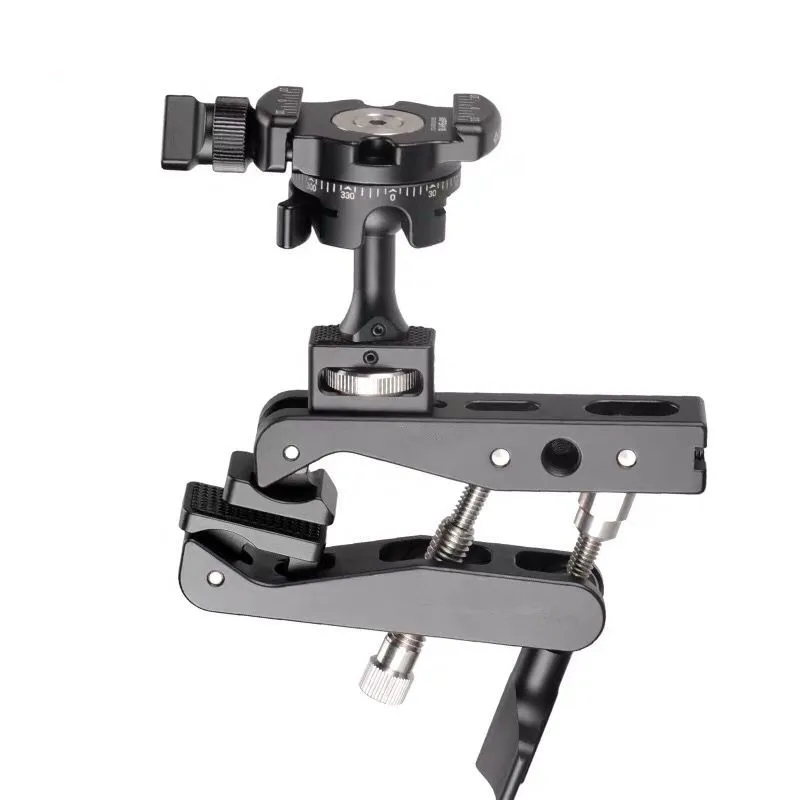 Металлический поворотный кронштейн с зажимом крабом для камеры студисветильник