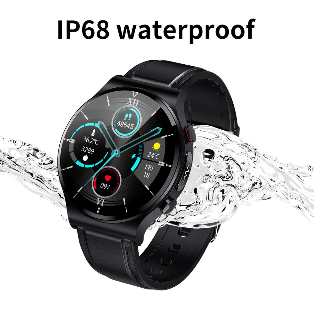 Ti Chip ECG Smart Watch Wireless Charging 1.32 Inches 360*360 Cycle Round Display Body Temperature Thermometer Spo2 Smartwatch |
