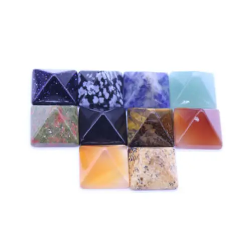 Предел 100 10 чакра Пирамида Беспокоиться Камень набор праническое Исцеление