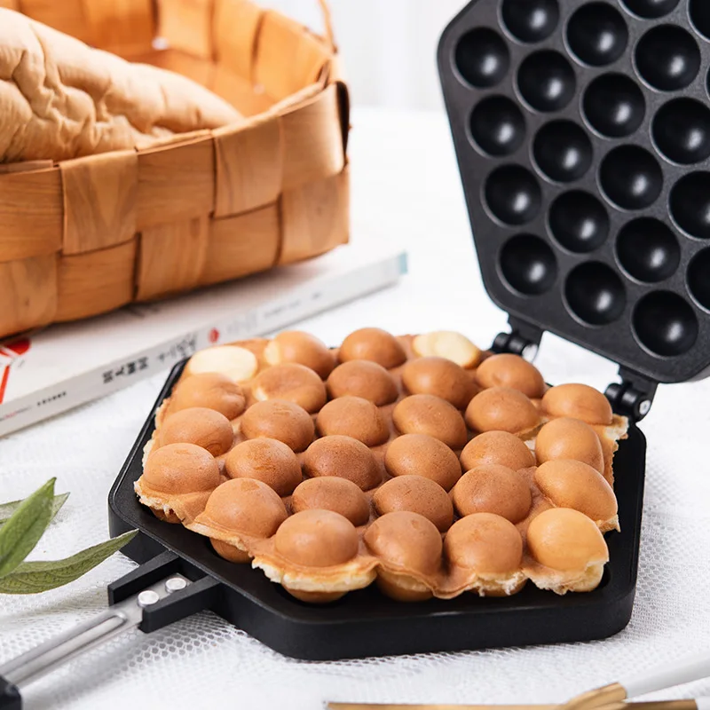 egg waffle pan Вафельница для торта, форма для выпечки, форма для чугуна, алюминий, Гонконг, яйцо, вафельница, форма, антипригарное покрытие, сделай сам, плита для кексов - Цвет: egg waffle pan