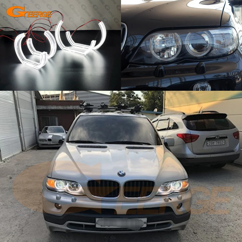 

For BMW X5 E53 E70 Excellent Ultra bright DTM M4 Style led Angel Eyes halo rings Day Light car Accessories