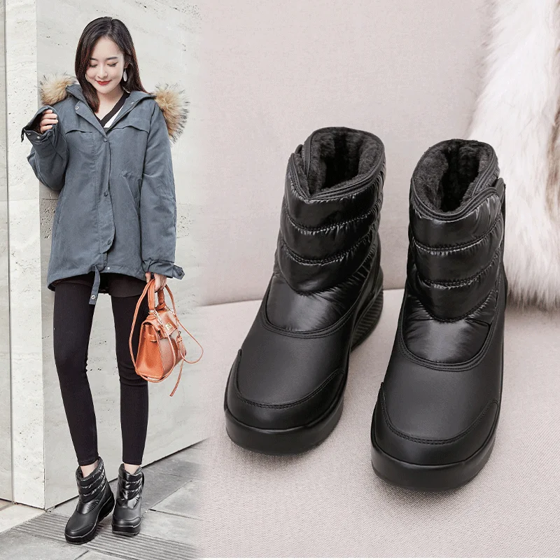 Черные высокие ботинки для фитнеса женские зимние кроссовки Zapatos De Mujer Deportivo