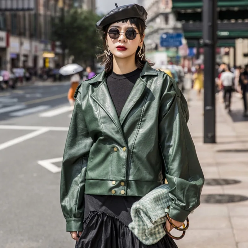 LANMREM кожаная куртка женская весна и новая свободная Корейская версия Pu летучая