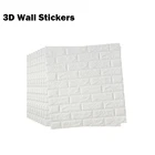 10 шт., водостойкие 3D наклейки из пены, имитация кирпича