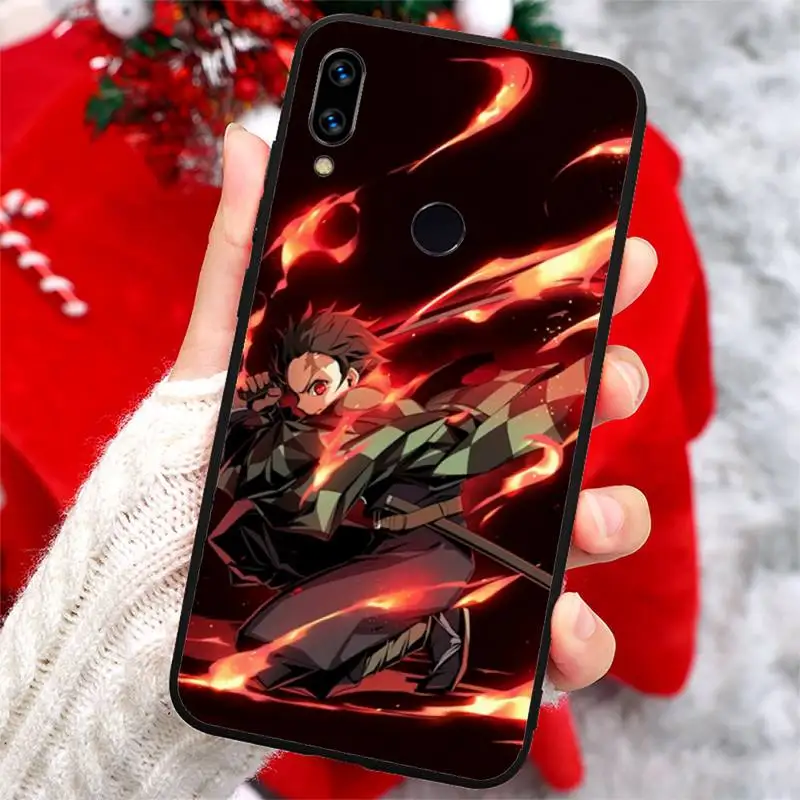 

Demon Slayer Kimetsu no Yaiba Anime manga luxury Phone Case shell For Xiaomi Redmi note 7 8 9 t k30 max3 9 s 10 pro lite