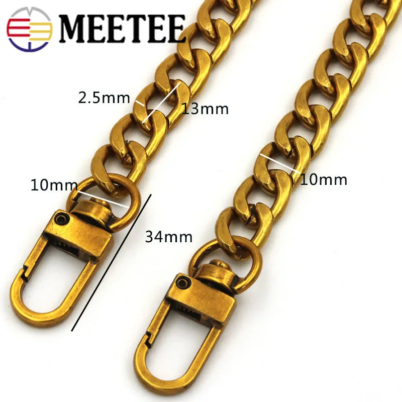 Цепочка Meetee 10 мм для сумок застежка сделай сам сменный ремешок на плечо