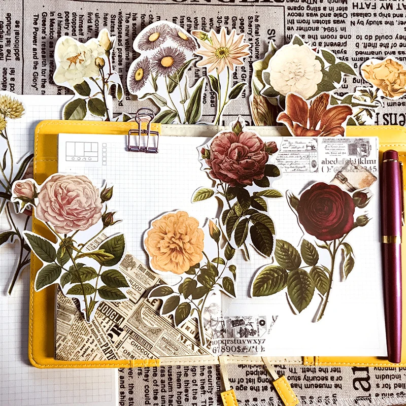 20 шт Ретро наклейка вручную учетной записи материала розового стикеры tn Большие