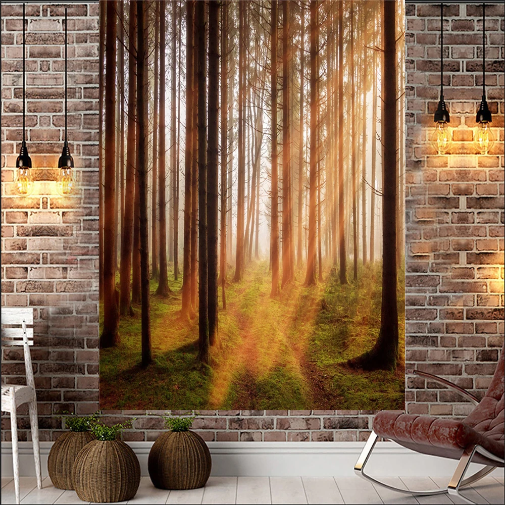 

Forest Starry Tapestry Purple Galaxy Constellation Wall Art Tapestry Moon Fantasy Tapestry Aesthetic Room Decor