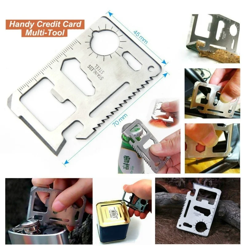 Карманный инструмент для выживания из нержавеющей стали с функцией 2 шт./компл. 11