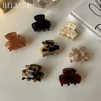 bilandi elegant leopard print hair clip small acetate hair clip crab hair claws for women girl hair accessories hair style make