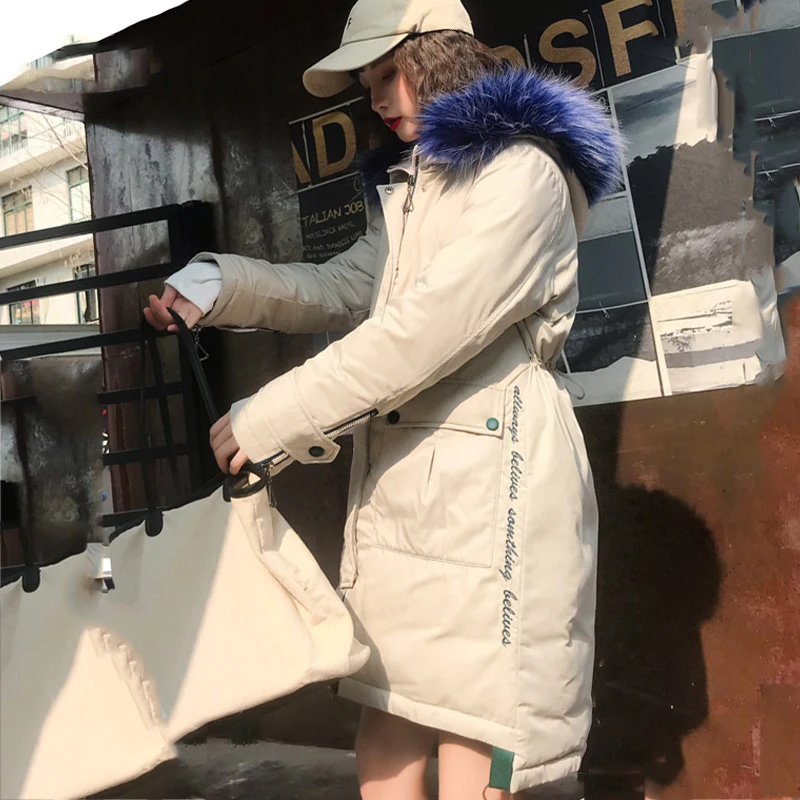 

Fashion Winter Coat Women Jackets Thick Down Parkas Big Fur Hooded Cotton new arrival Long Coats Warm Windbreaker Female Outwear