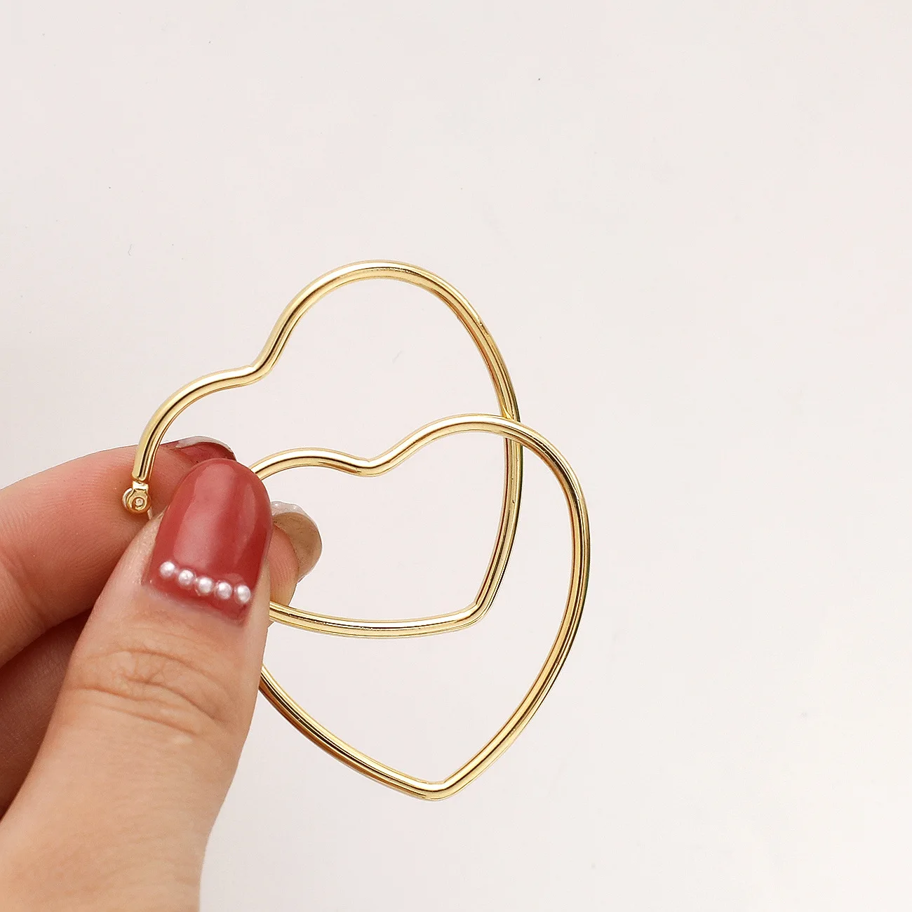 Женские серьги-кольца в форме сердца, большие серьги-кольца в Корейском стиле, трендовые украшения, осень 2022