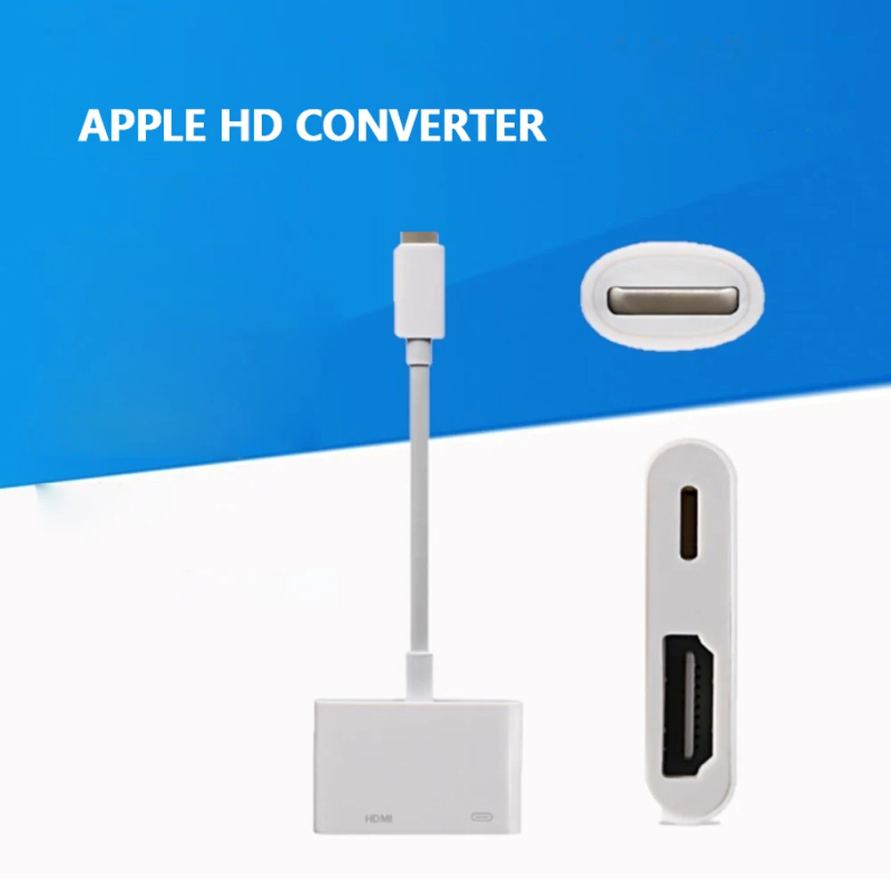 Адаптер VCHIP Lightning-HDMI для iPhone iPad проектора ТВ ايсинтетический кабель hdmi iphone 1080P 4K
