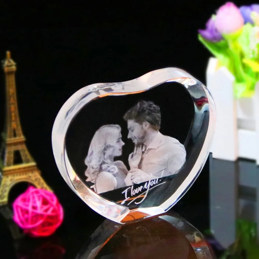 Персонализированная 2D/3D лазерная гравировка гравированное Хрустальное стекло