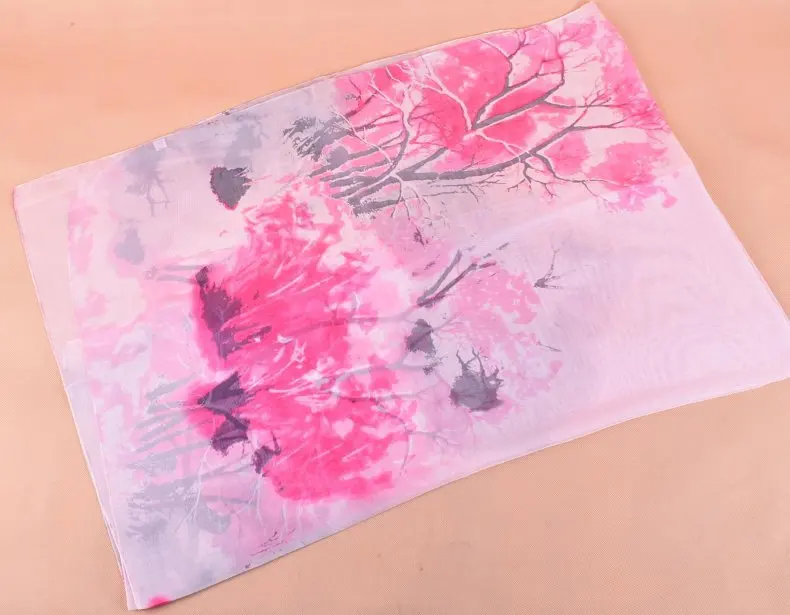 2020 180 см Большой размер постепенное дерево шифон шарф Шелковый квадратный хиджаб