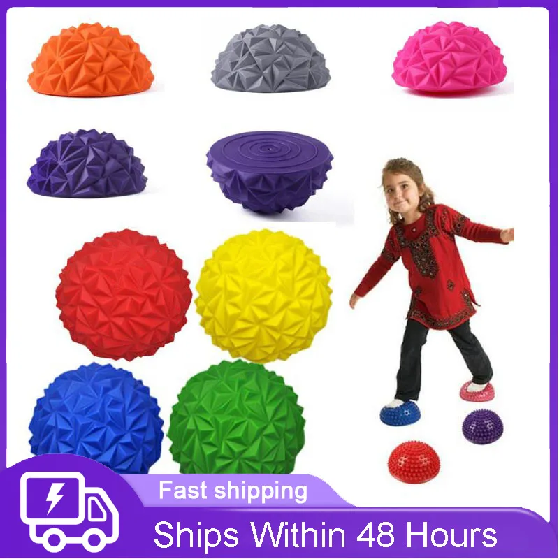 

Шарики для йоги с половинной сферой, шаговый камень для детей, сенсорные аксессуары, взрослые, дети, Спорт и развлечения, фитнес-массаж