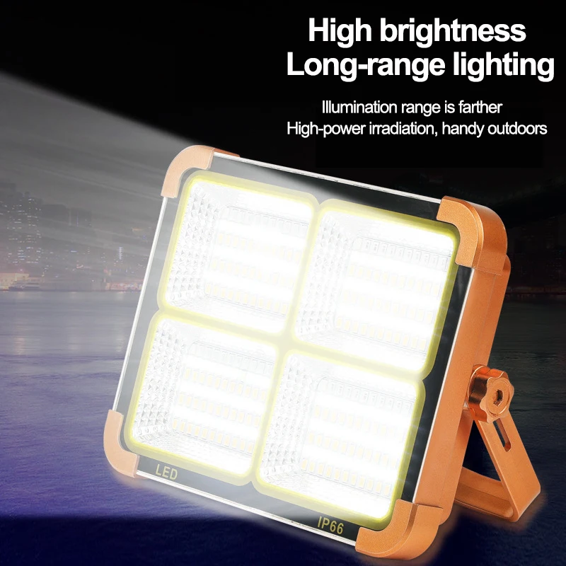 저렴한 투광 조명 300W 휴대용 스포트 라이트 홍수 빛 캠핑 긴급 LED Latern 손전등에 대 한 야외 충전식 Led 작업 빛