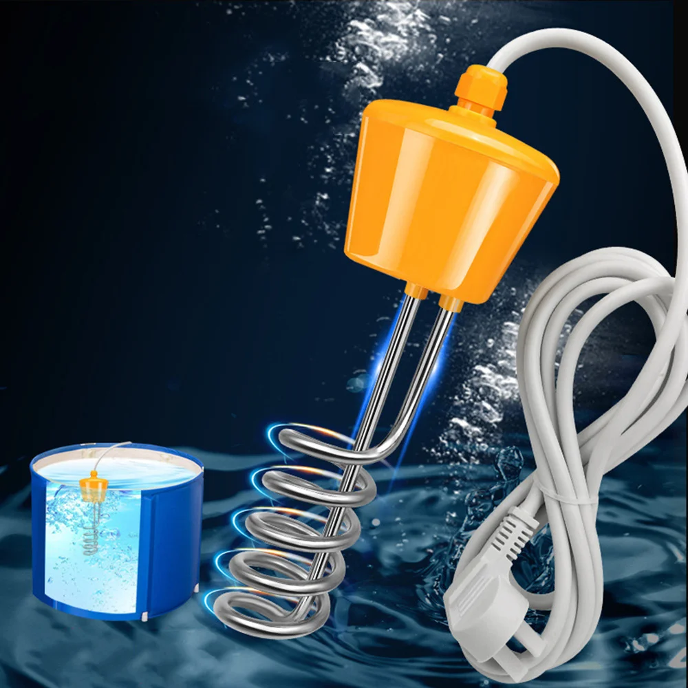 

3000W Bathtub Floating Heating Rod Inflatable Pool Water Heater with LED with AU Plug (Yellow)