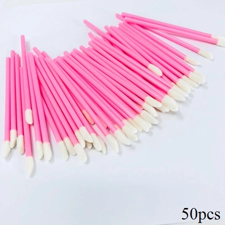 50pcs 50 шт. женские модные одноразовые кисточки для губ кисти палочки Аппликатор инструменты для нанесения макияжа Кисти для губ портативные косметические кисти - Цвет: 50pcs