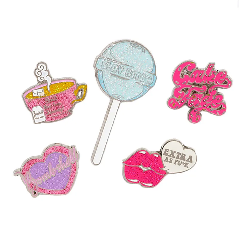 Эмалированная брошь в форме сердца значок бомбы мультяшная Подарочная