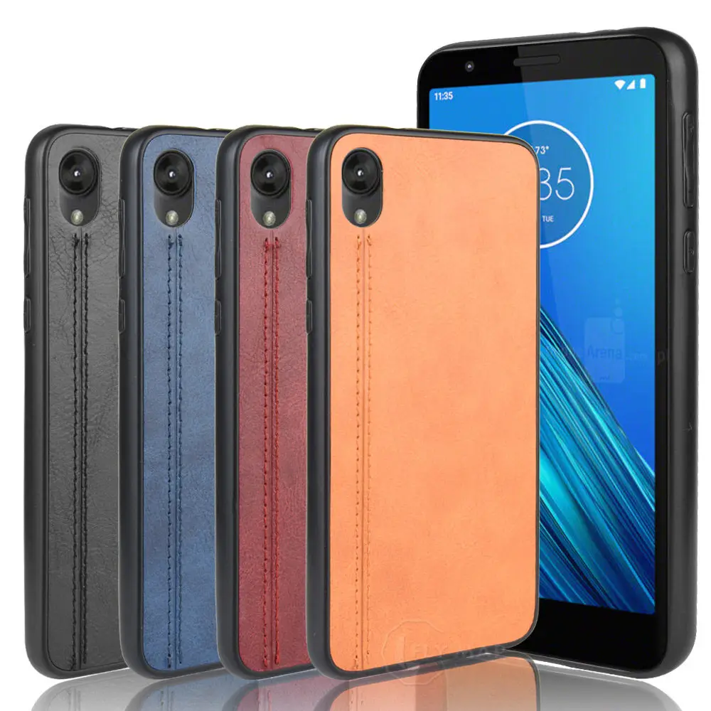 Задний Чехол для Motorola Moto E6 Силиконовый ТПУ + чехол телефона из искусственной кожи