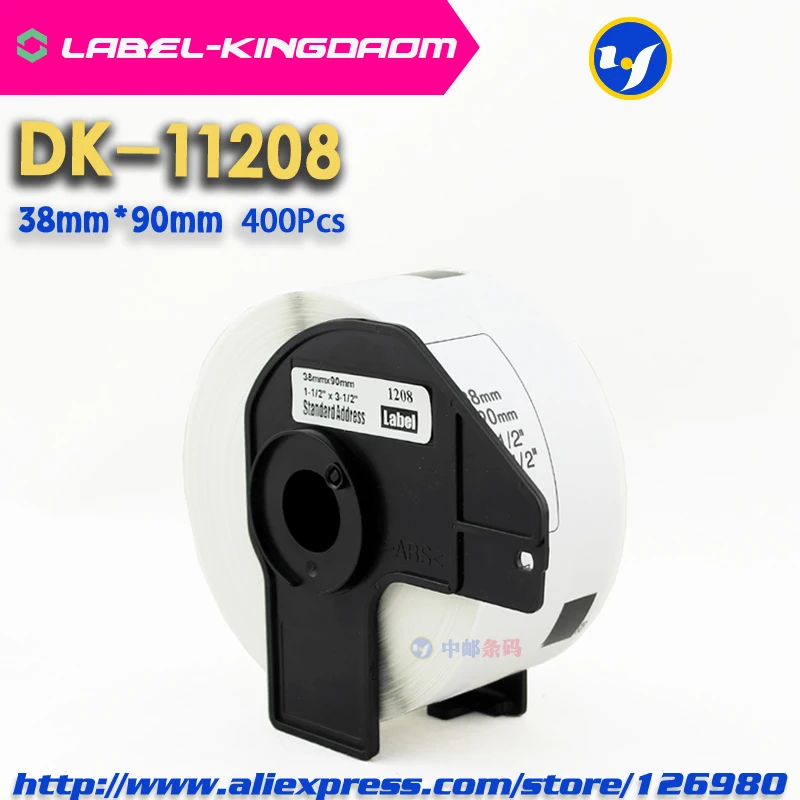 150 рулонов совместимых DK-11208 этикеткой 38 мм * 90 400 шт. совместимы с принтером Brother Label