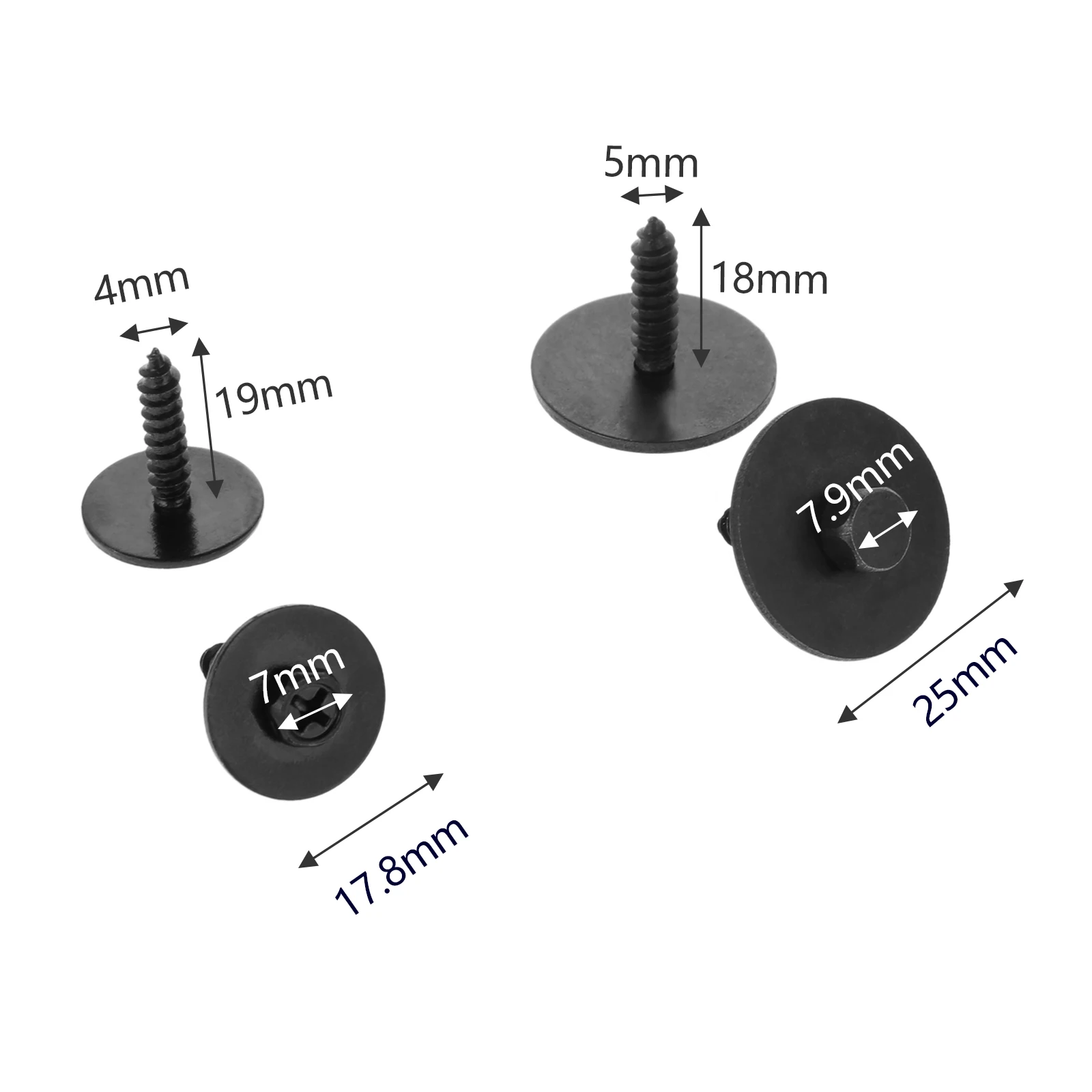10 шт. 4 мм 5 шестигранный винт автомобильный резервуар для воды Нижняя защита