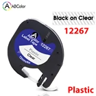 1 шт., 12267, совместим с лентой для этикеток Dymo leretroag 16951, 16952, черного цвета, на прозрачной ленте LT 12267, для производителя Этикеток Dymo LT100H QX-50, 2000