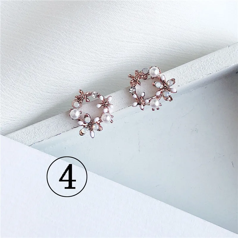 2019 latest design brand ear ring color flower earrings female simple for women |