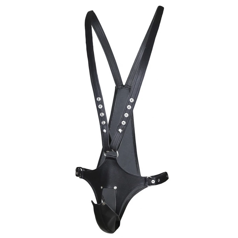 Leather Fetish Men Open Crotch Sissy Panties Male Underwear Penis Pouch Chastity Belt Erotic Crotchless Gay for BDSM Sex |