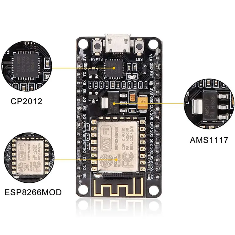 4 шт. для макетной платы NodeMCU ESP8266 серийный WiFi модуль ESP-12E Lua Интернет вещей |