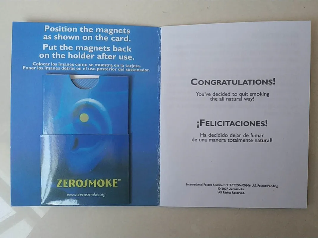 Медицинский магнит лечебный курительный аппликатор без сигареты антидымовой