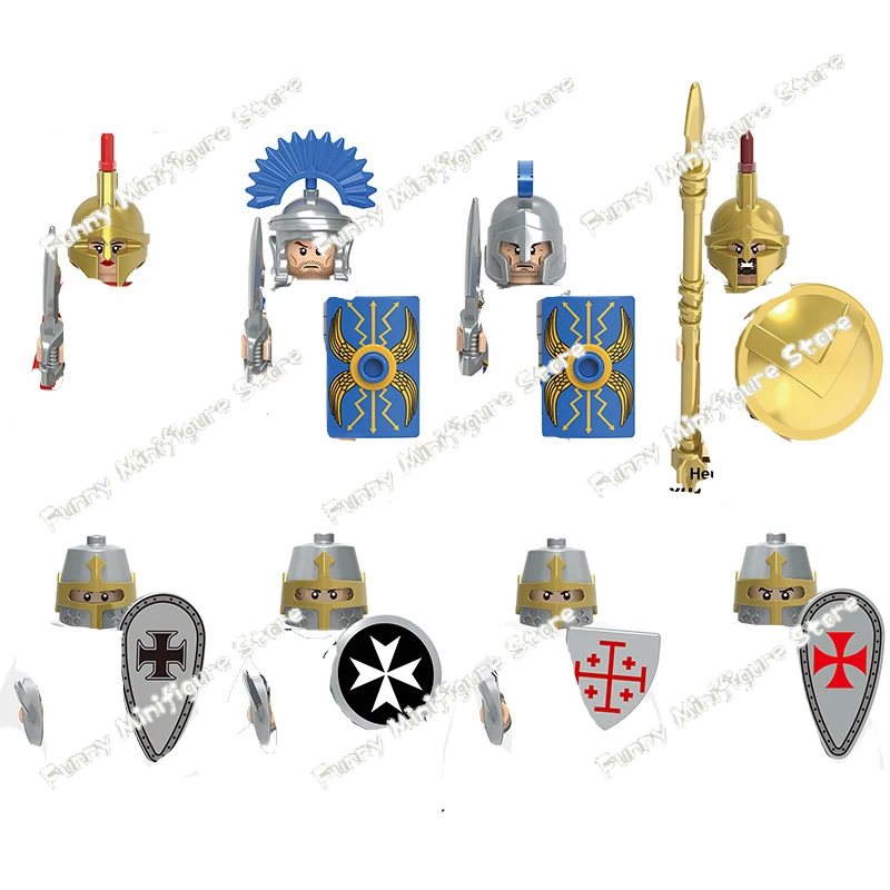 

8 шт./компл., сборные мини-фигурки спартанского воина