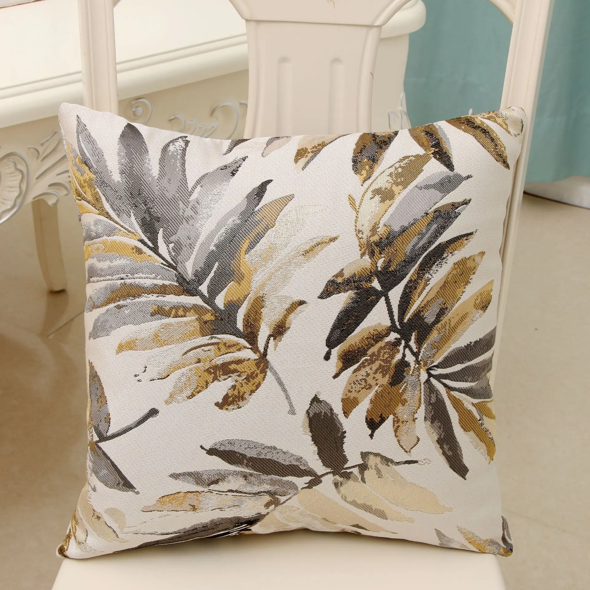 

leaves painting table north US european style table runner wholesale embroider table runner for wedding hotel dinner party